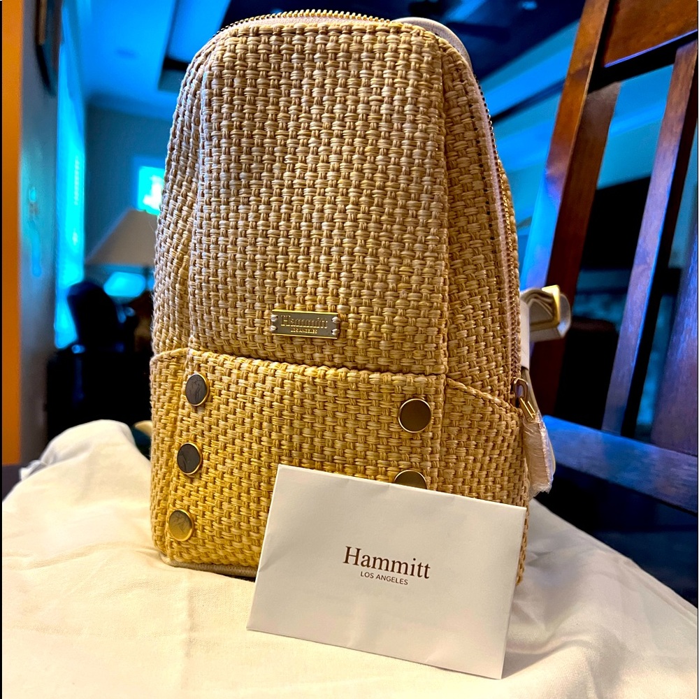 Ricotta Raffia Hammitt Los Angeles mini backpack
